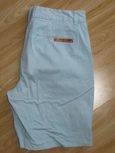 Mens SUPERDRY XL W36 Stretch Cotton Dyed Light Blue Chino Shorts Flat Front GR8! - Picture 1 of 10