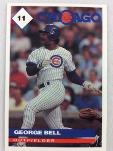 1991 Chicago Cubs Marathon Oil Baseball Card #11-George Bell