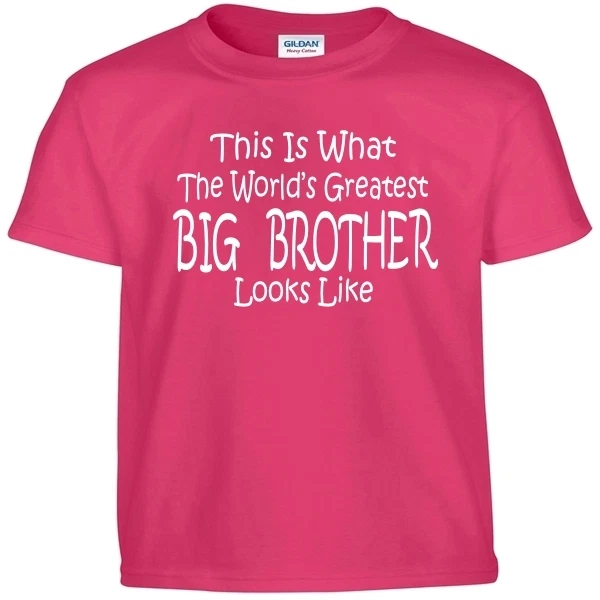 Worlds Greatest BIG BROTHER T Shirt Boys Youth Kids and Adult Tee T Shirt - Image 1 of 3