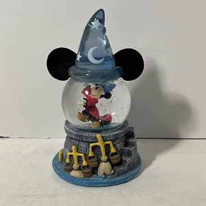 Disney Mickey Mouse Fantasia Zauberlehrling Zauberer Hut 6" Schneekugel - Bild 1 von 11