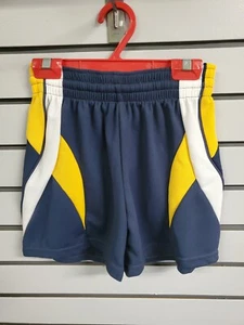 Teamwork Athletic Apparel Elastic Waist Basketball Shorts Navy/Wht/Gold Youth M - Afbeelding 1 van 6