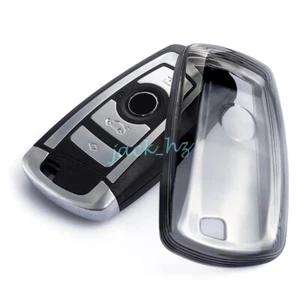 Black Transparent Key Fob Case Cover For BMW F22 F30 F31 F34 F10 F11 F07 F01 F25 - Bild 1 von 8