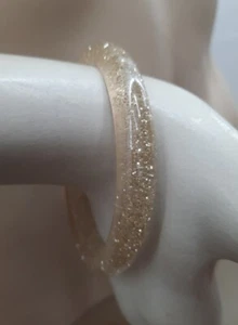 Resin Bangle - Gold Glitter & Clear - Picture 1 of 1