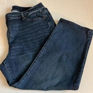 Vaqueros Lane Bryant elásticos azules talla 24 cuatro bolsillos acortados a 27 pulgadas ins. - Imagen 1 de 9