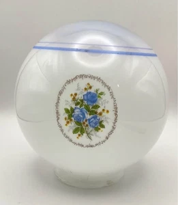 VTG Quoizel Abigail Adams Blue Poppy Frosted Glass Fade to Clear Light Shade 6" - Picture 1 of 4