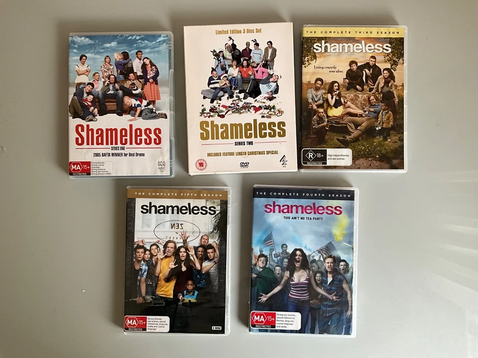 Shameless : Series 1 2 3 4 5 DVD ( Season 2 is Region 2) The Others are Season 4 - image 1 of 4