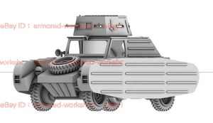 Veicolo didattico addestramento carro armato tipo 823 tedesco 1/72 stampato in 3D non verniciato - Foto 1 di 5