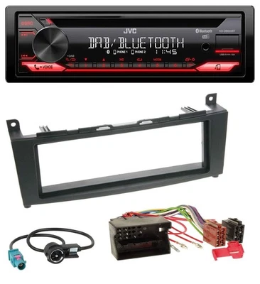 JVC CD DAB USB Bluetooth MP3 Autoradio für Mercedes C-Klasse W204 ab 2007 - Bild 1 von 4