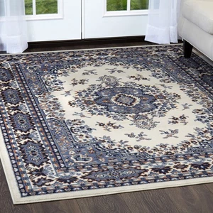 Persien WHITE AREA RUG 2 x 8 RUNNER ORIENTAL CARPET 69 - ACTUAL 1' 10" x 7' 3" - Picture 1 of 3