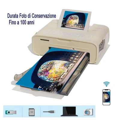 Stampante Foto Canon Selphy CP1300  Sublimazione USB SD WiFi PictBri Revisionato - Immagine 1 di 4