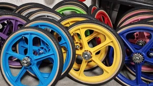 Skyway Tuff Wheels w/ Panaracer Freestyle Tyres & Freewheel Pair Old School BMX - Picture 1 of 27