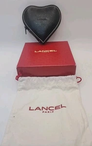 Lancel herzförmige Hand/Münze Leder Geldbörse schwarz mit Original Box, Tasche & Etikett NOB - Bild 1 von 10