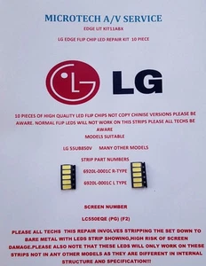  LG 55UB580V 6920L-0001C R-Typ und L-Typ LC550EQE 10 KANTEN BELEUCHTET FLIP LED KIT - Bild 1 von 3