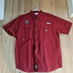 Herren SC Gamecocks Garnet Columbia PFG kurzärmliges geknöpftes belüftetes Hemd  - Bild 1 von 12