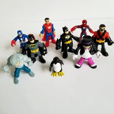 DC Comics Lote de 10 Figuras de Villano de Superhéroes Juguetes de Juego 3" H Batman/Superman Foto 1 de 4