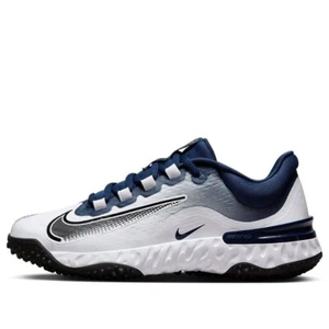 Women Nike Alpha Huarache Elite 4 Turf Shoes Size 9.5 Navy Blue White FD2746 400 - Picture 1 of 24