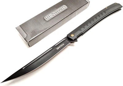 13" X Large Manual Ball Bearing Pocket Knife Flipper Blade Deep Carry Clip Black - Image 1 of 4