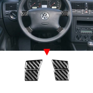 Car Steering Wheelr Frame Trim Carbon Fiber For VW Golf4 GTI Jetta MK4 1999-2004 - Picture 1 of 12