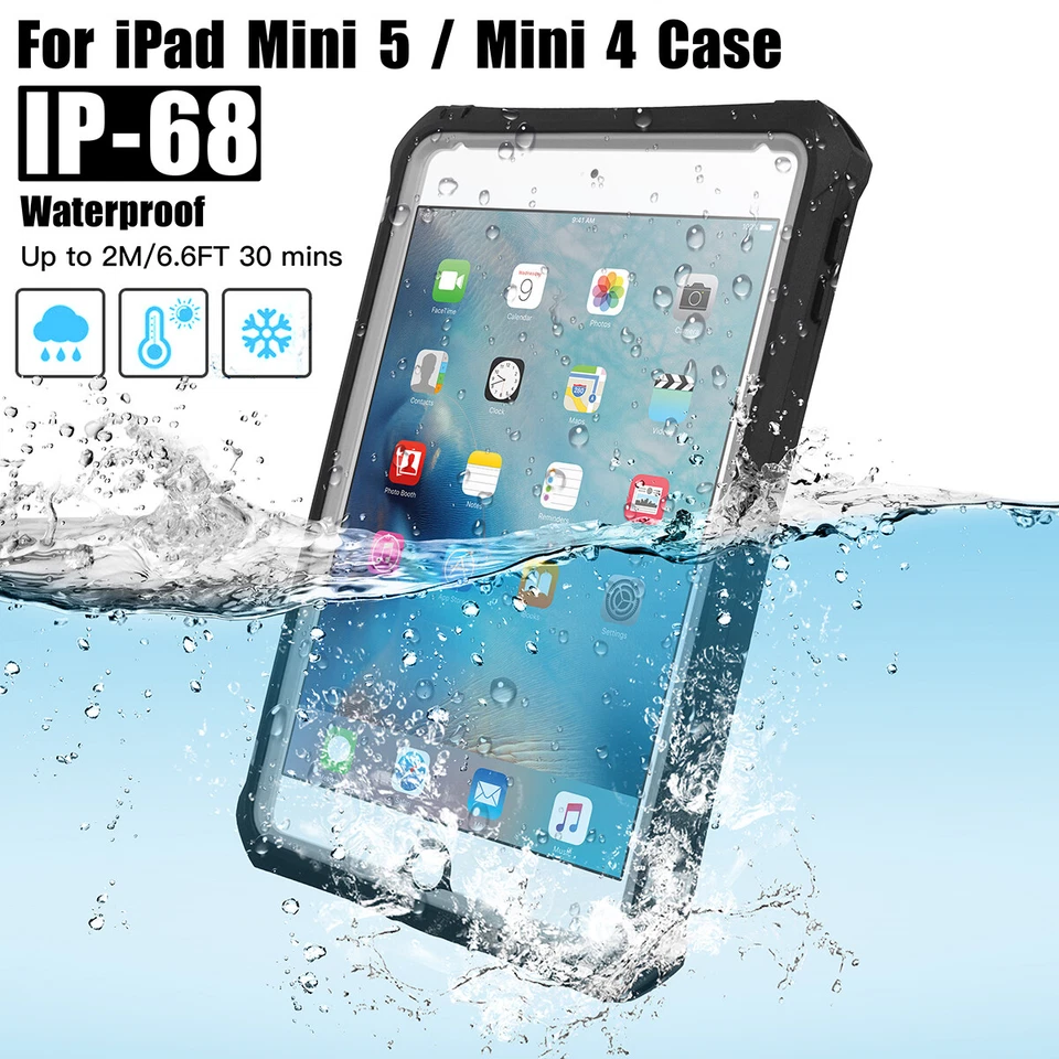 For iPad mini 6th/5/4th Case Rugged Waterproof Shockproof Heavy Duty Stand Cover - Image 1 of 4