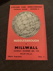 1970 Middlesborough V Millwall Football Programme - Picture 1 of 3