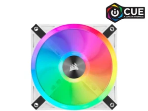 iCUE QL120 RGB 120mm PWM White LED Fan - Single Unit - Photo 1/12