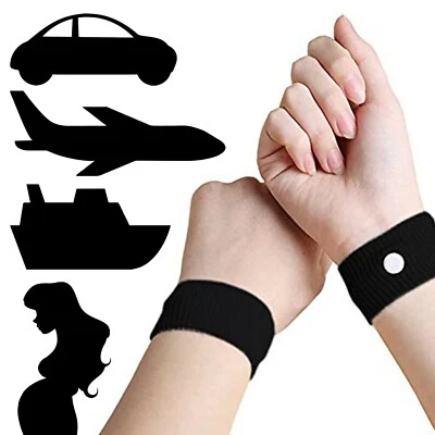 PEBBLE ELEVEN 2x ANTI NAUSEA MOTION SICKNESS WRIST BANDS Acupressure Car Plane Boat Sea Travel