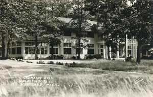HARTLAND MI - Waldenwoods Cromaine Hall Real Photo Postcard rppc - Picture 1 of 2