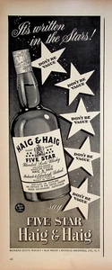 1951 Haig & Haig Five Star Scots Whiskey Vintage 50s Print Ad Renfield Importers - Picture 1 of 1