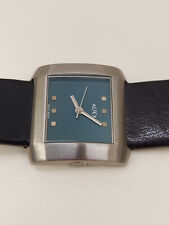 Orologio Alfex Swiss Made Acciaio Pelle Donna Blu Vintage 26mm 5372