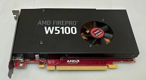 AMD FIREPRO W5100 GPU 4GB GDDR5 4 DISPLAY PORTS GRAPHICS CARD WORKS PERFECT - Picture 1 of 9