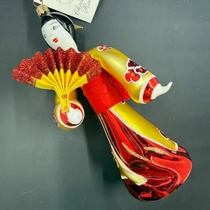 Christopher Radko Fan Dancer 1999 7,5: adorno rojo y dorado 99-436-0 - Imagen 1 de 18
