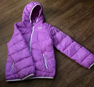 Under Armor Girl Pink Storm Puffer Jacket - Picture 1 of 6