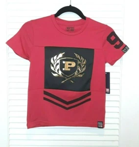 Phat Farm Embossed Tee Shirt Top Red Black Gold Kids Boys Size 6 - Picture 1 of 10