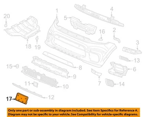 CHRYSLER OEM 17-21 Grand Cherokee Bumper Components-License Bracket 68272336AA - Picture 1 of 2