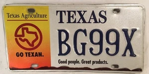 Texas LANDWIRTSCHAFT Nummernschild TX Go Texanische Ranch Farm Bauer Cowboy Vieh Kuh - Bild 1 von 11