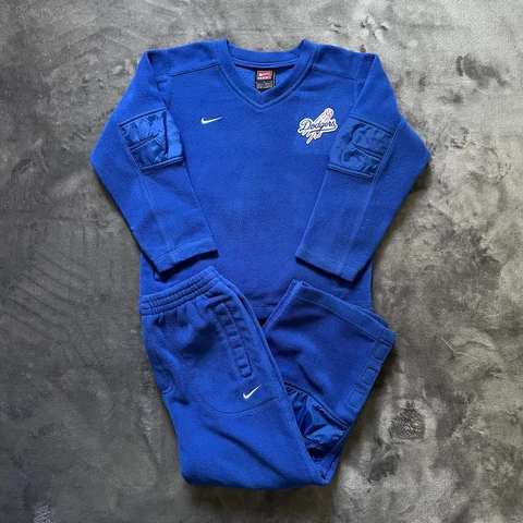 Vintage Nike MLB Los Angeles Dodgers Sweatsuit Crewneck/Pants - Youth Size 4/5 Cover