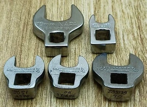Foot Socket Crowfoot Crows – 5 Pc – Sizes 19mm- 9/16 – 1/2 - 7/16 - 3/8 - Bild 1 von 10
