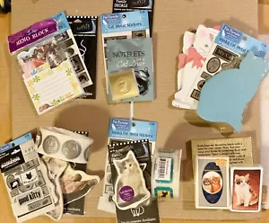 6 Diff Sets Deco Cat Note Pads, Cards, Seals,Book Plates -You Choose - Picture 1 of 7