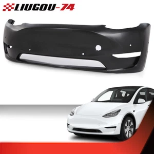 Front Bumper Cover Panel Fit For 2020-2023 Tesla Model Y w/ Park Sensor Hole - Picture 1 of 9