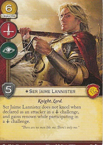 3 x Ser Jaime Lannister AGoT LCG 2.0 Game of Thrones Core set 87 - Image 1 of 1