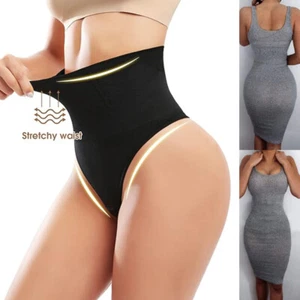 Women High Waist Body Shaper Tummy Control Firm Thong Shapewear Slim Underwear - Picture 1 of 14