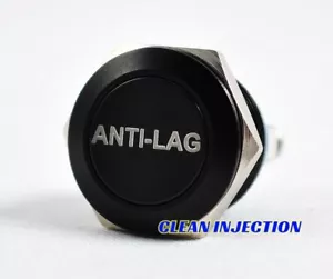 BLACK 19MM Anti-Lag Momentary activation Push Button anti lag 2 step launch - Picture 1 of 2