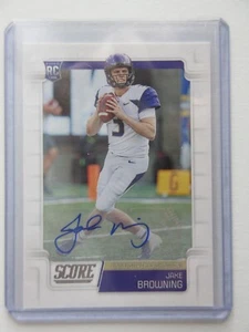 2019 Panini Score Draft Picks NFL Jake Browning Rookie RC Card Auto Prizm SSP - Picture 1 of 5