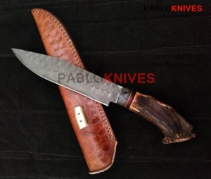 Cuchillo de caza de ciervo corona premium hecho de acero D2 mejor regalo de Navidad para papá - Imagen 1 de 4