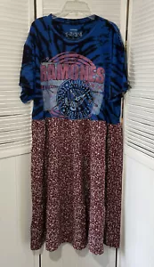 Ramones Damenshirt Kleid Gr. XL Mixed Media Boho Bauer Midi Punk Rock - Bild 1 von 13