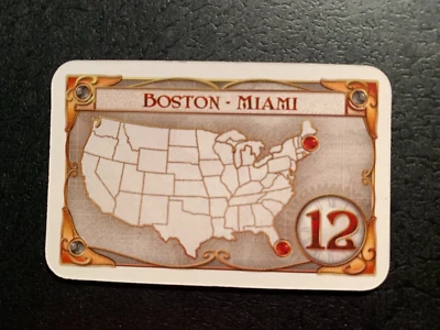 Ticket To Ride DESTINATION TICKET Boston - Miami  2009 DAYS OF WONDER - Image 1 of 3