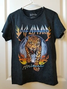 Life Group Black Def Leppard Animal Graphic T-Shirt Unisex Size S - Picture 1 of 6