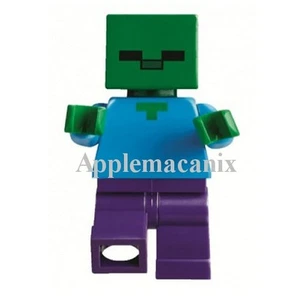 NEW LEGO 21118 21128 Minecraft The Mine ZOMBIE Minifigure w/Steve Body Creeper - Picture 1 of 1