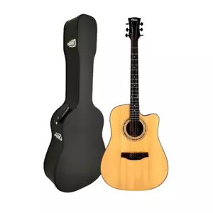 Klema K300DSCE Sitka Spruce Fishman Pickup/Tuner Acoustic Guitar with Hardcase - Picture 1 of 18