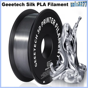 Geeetech Silk PLA Drukarka 3D Filament 1,75 mm 1kg / rolka Błyszczący jedwab Srebrny DE - Zdjęcie 1 z 6